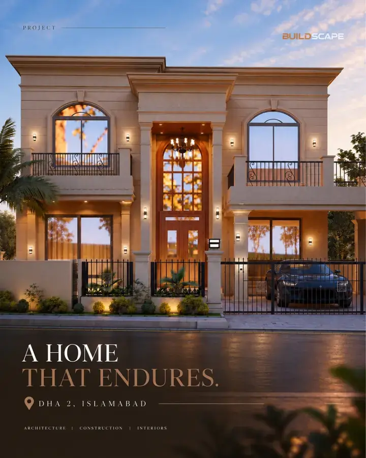 DHA 2 Islamabad classical residence design evidence supplied by Buildscape
