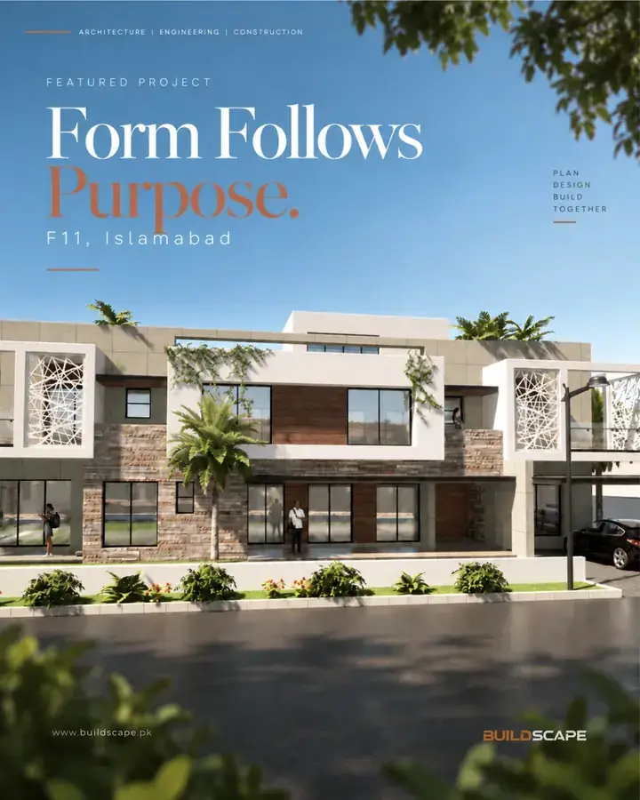 F-11 Islamabad residence exterior concept evidence supplied by Buildscape