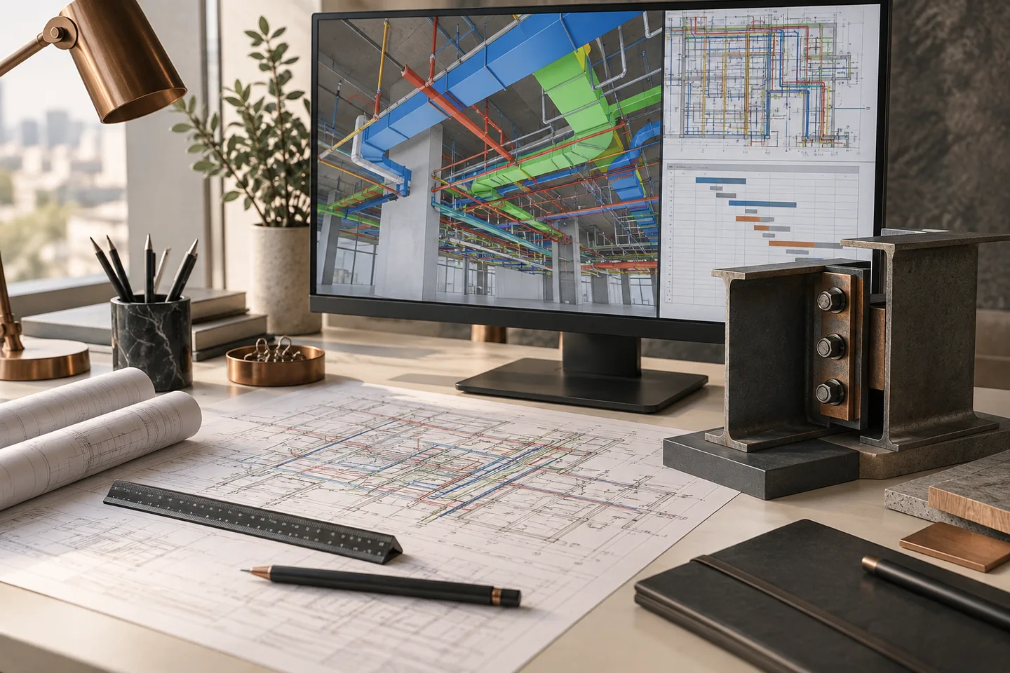Concept illustration of commercial planning tools and technical review; AI-generated, not a project record
