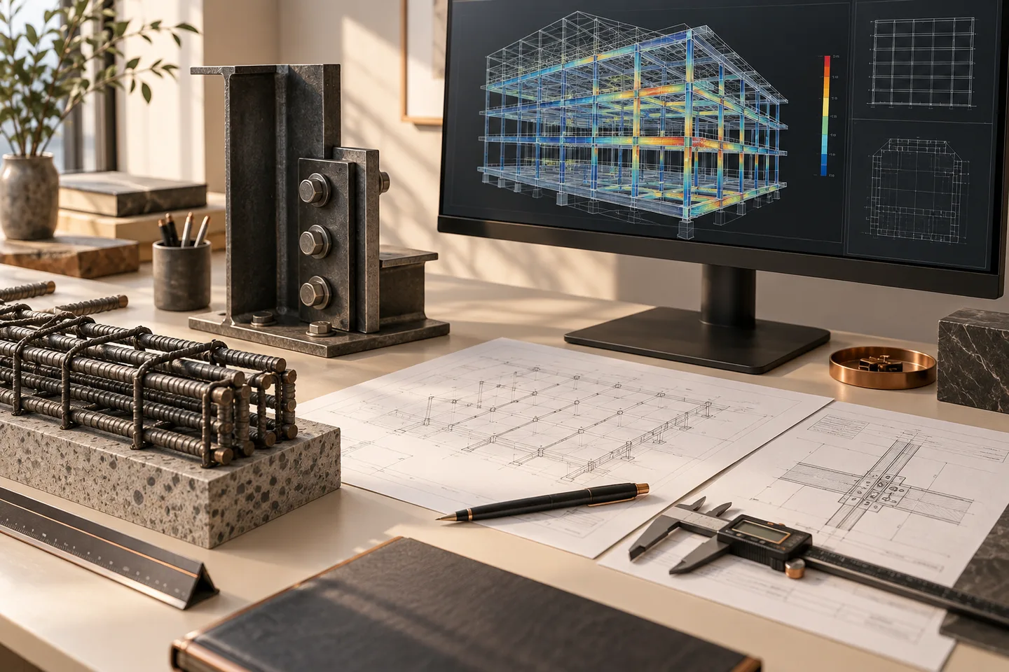 Concept illustration of engineering planning tools and technical review; AI-generated, not a project record
